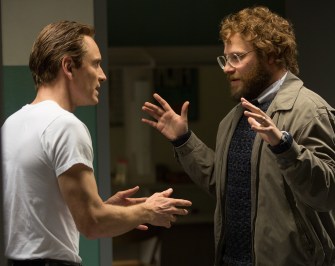 Michael Fassbender and Seth Rogen