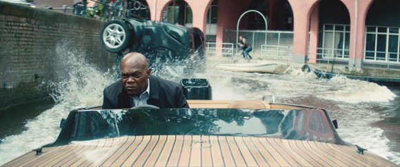 DARIUS KINCAID (Samuel L. Jackson)  in THE HITMAN'S BODYGUARD.